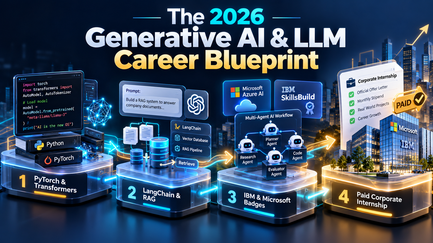 Best Generative AI & LLM Course in India (2026): Prompt Engineering, RAG, Agents & Paid Corporate Internship