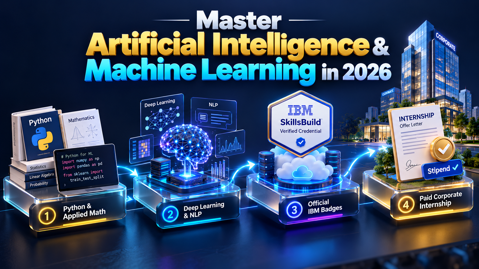 Best AI & ML Courses in India (2026 Guide): Syllabus, Eligibility, IBM Certification & Paid Internships