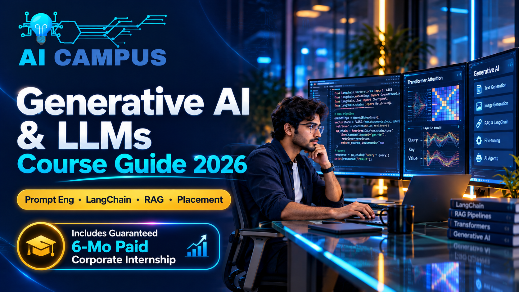 Best Generative AI & LLM Course in India (2026): Prompt Engineering, RAG, Agents & Paid Corporate Internship