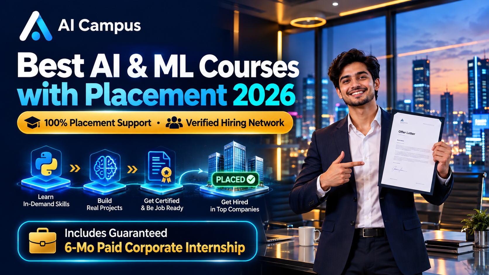Best AI & Machine Learning Courses in India with Placement (2026 Guide): Pay After Placement vs Paid Corporate Internship